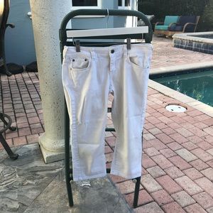 White Stretchy Pants.  Size 7/8